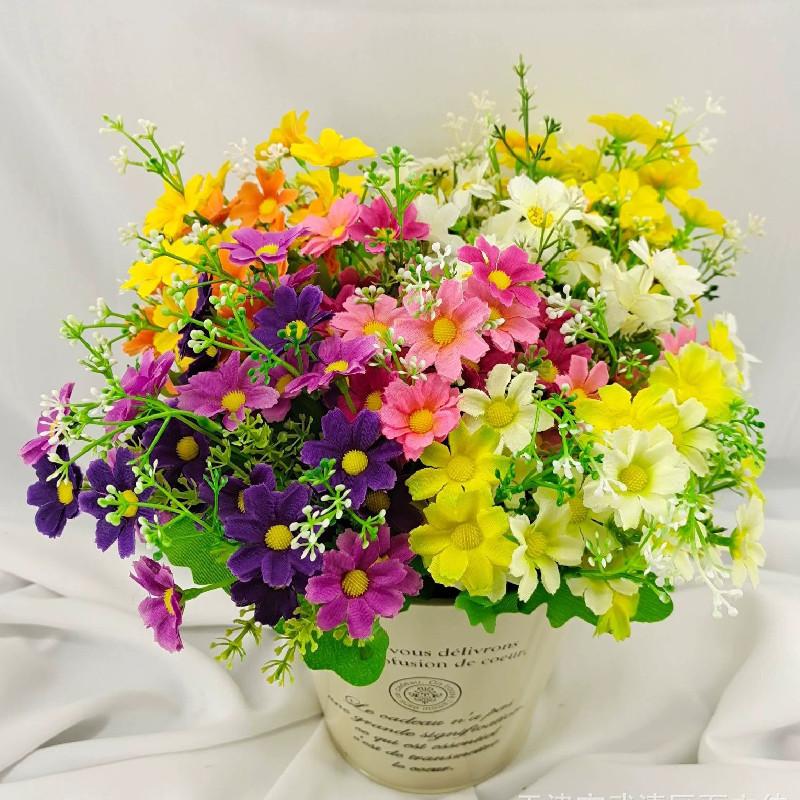Chrysanthemum 28 Heads Artificial Fake Flower Home Coffee Shop Wedding Decor
