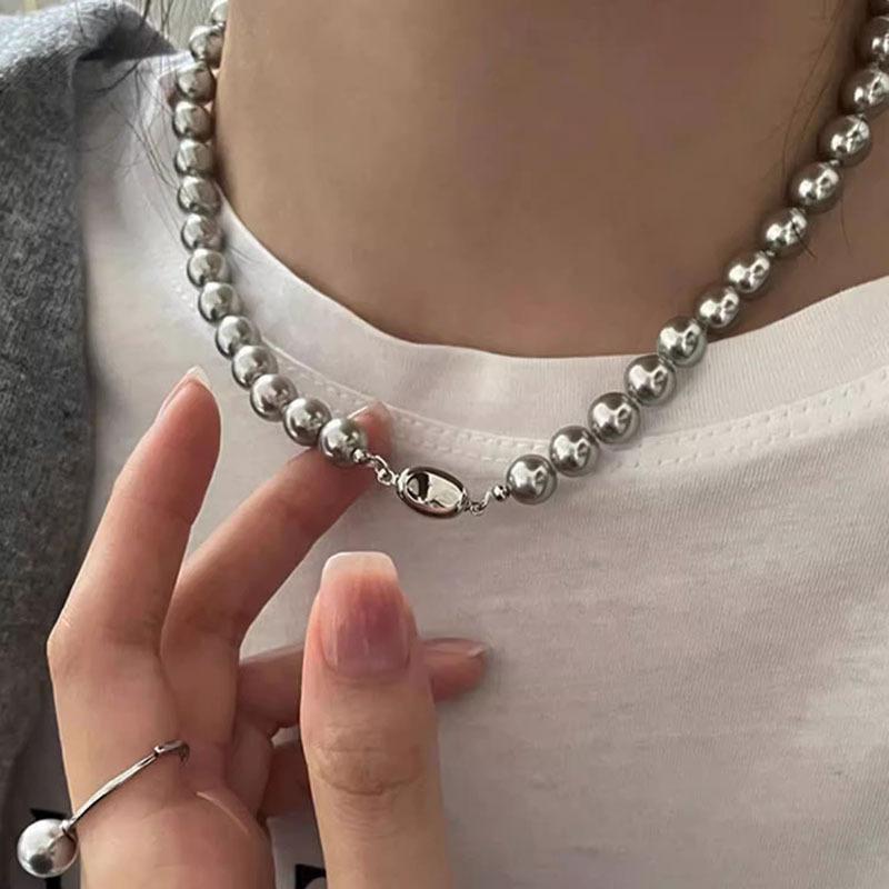 

Сірий ланцюжок для ключиці, 43 см, пряжка зі срібла S925 4mm