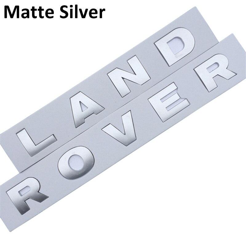 3D Letter Car Hood Bonnet Cover Emblem For Land Rover Range Rover Velar Sport Discovery 2 3 4 Defender Chrome Front Head Sticker BQQ0