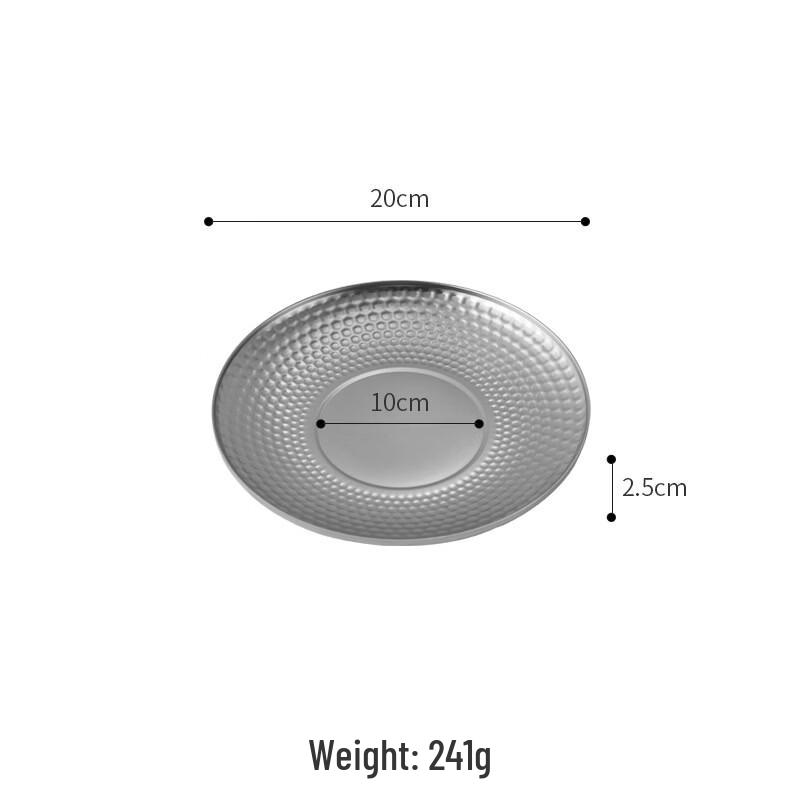 ZISIZ 304 Stainless Steel Hammered Fruit Plate
