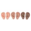 3 Pairs Silicone Ear Model Soft Flexible Ears 3 Colors Artificial Reusable for Practice