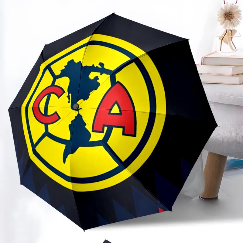 Club América Fashionable Automatic Opening/Closing Folding Umbrella. Portable and Foldable, Ideal for Gift, Travel, and Daily Use.
