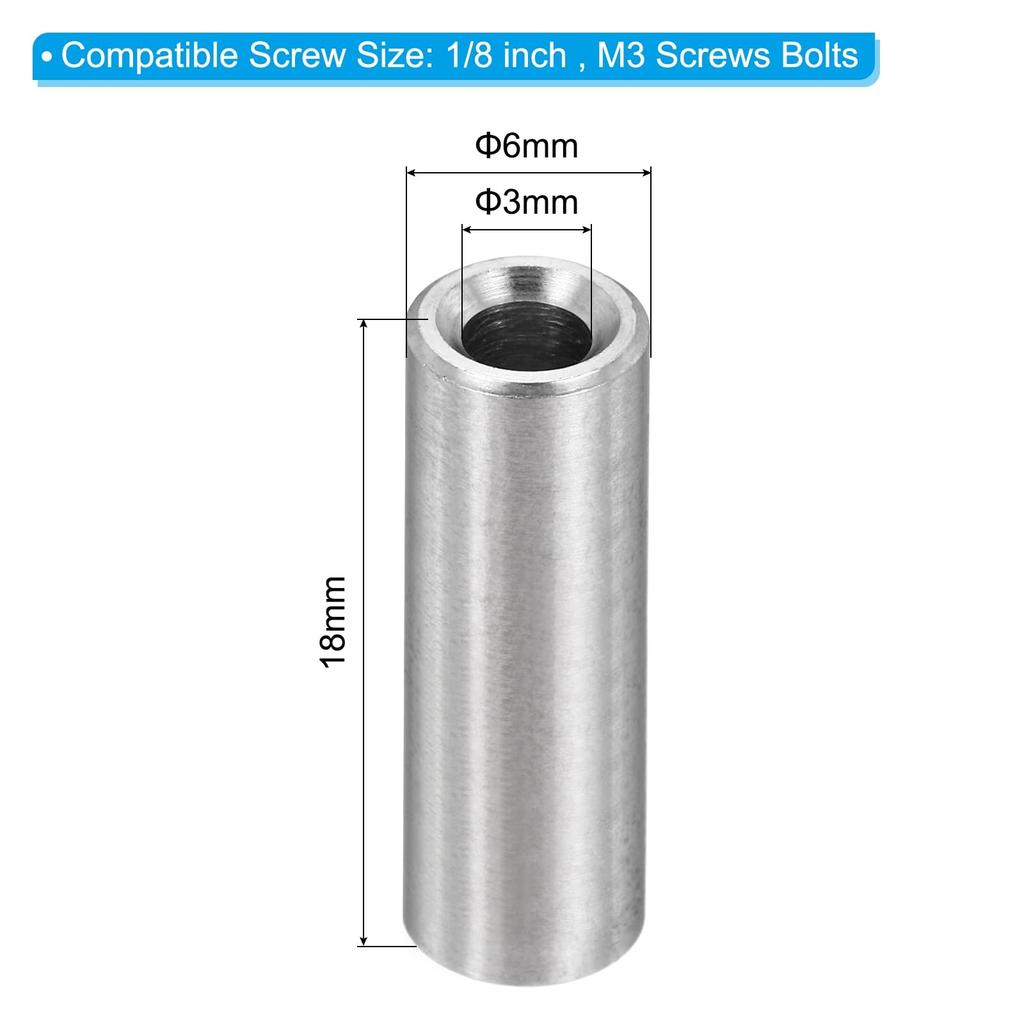 PATIKIL M3 Stainless Steel Spacers Set of 12 Metal Spacers