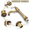 Antique Basin Faucet Brass Single Handle 360 Rotation Deck Mounted Bathroom Basin Faucet Hot Cold Mixer Tap Vessel Sink Crane