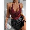 Sexy Style Halter Neck Tank Top Autumn Winter New Backless Short Top for Women