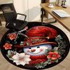 1pc Christmas Snowman Decor Chair Carpet for Office, Round Non Slip Durable Large Size Office Carpet, Suitable for Office
