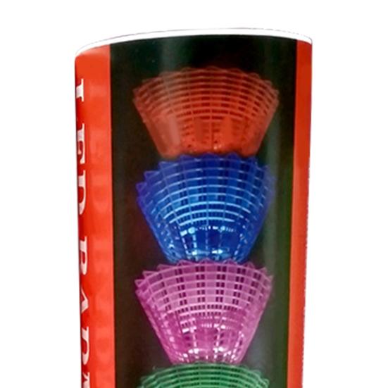 4 Peças/Conjunto Petecas de Badminton Densamente Dispostas Cabeça de Voo Estável Redonda Completa Alta Velocidade LED