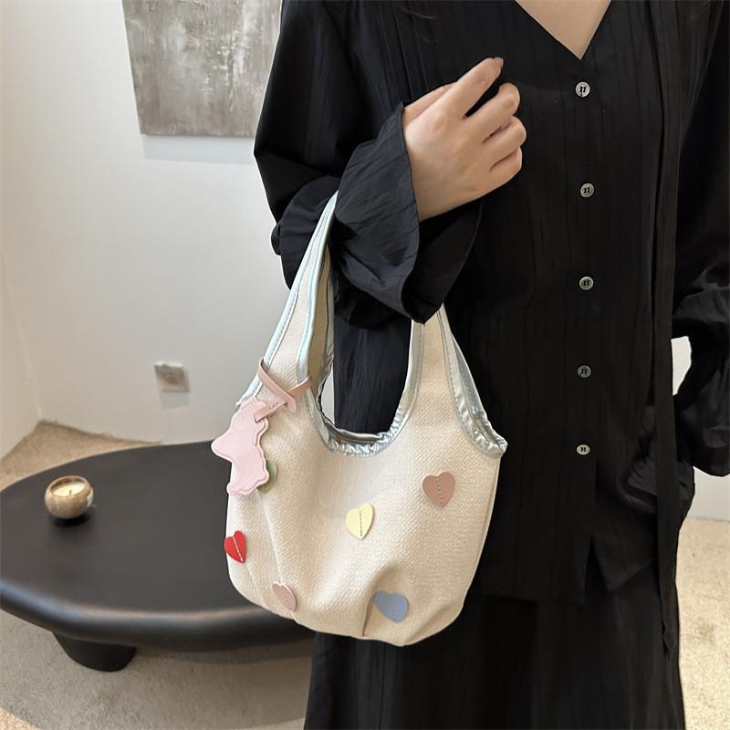 Chic 2024 Korean Floral Handheld Tote Bag With Simple Aesthetic Design Ideal For Everyday Use