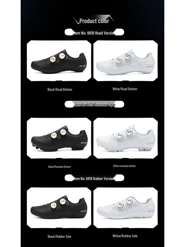 Unisex Clipless Cycling Shoes: Breathable, Lightweight, Stiff Sole, Double BOA Dial - Road & Mountain Bike Compatible