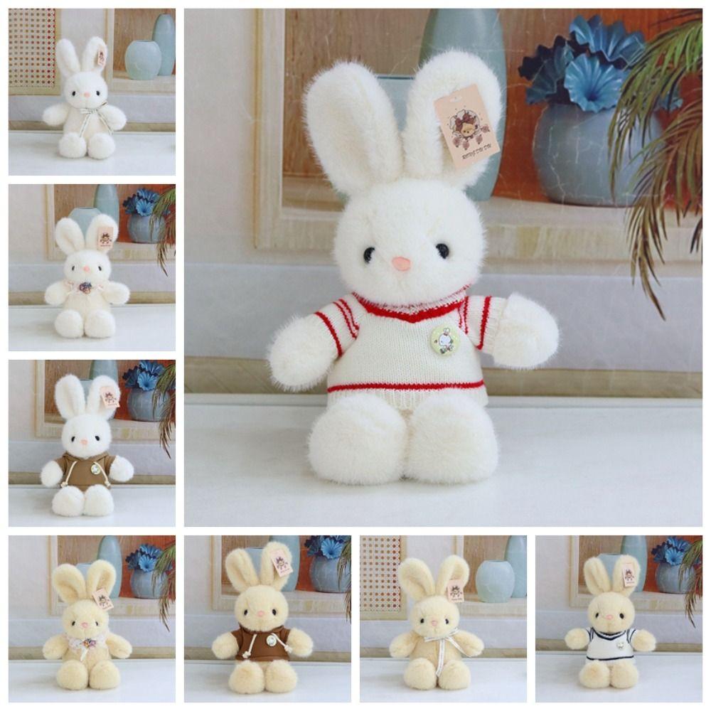 Stuffed Rabbit Plush Toy Cartoon Animal Sweater Rabbit Soft Doll Birthday Gift