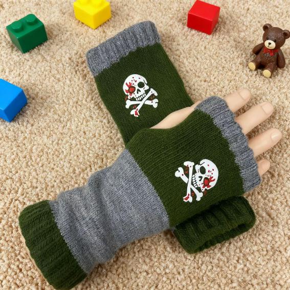 Damen Herbst/Winter Mode Gestrickte Bestickte Handschuhe