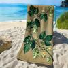 Retro-Pflanzen-Bier-Hopfen-Rankenmuster Polyester-Mikrofaser-Strandtuch ist hochsaugfähig, geeignet für Schwimmen und Strandausflüge