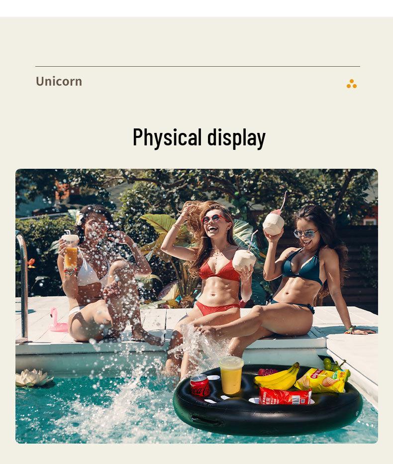 Inflatable Nine-Hole Floating Bar Tray for Pool Parties