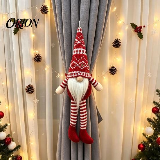Curtain Buckle for Living Room Christmas Plush Gnome Buckle, Scandinavian Santa Doll Tiebacks, Cute Decor Faceless Dwarf Holdback Fastener Holiday