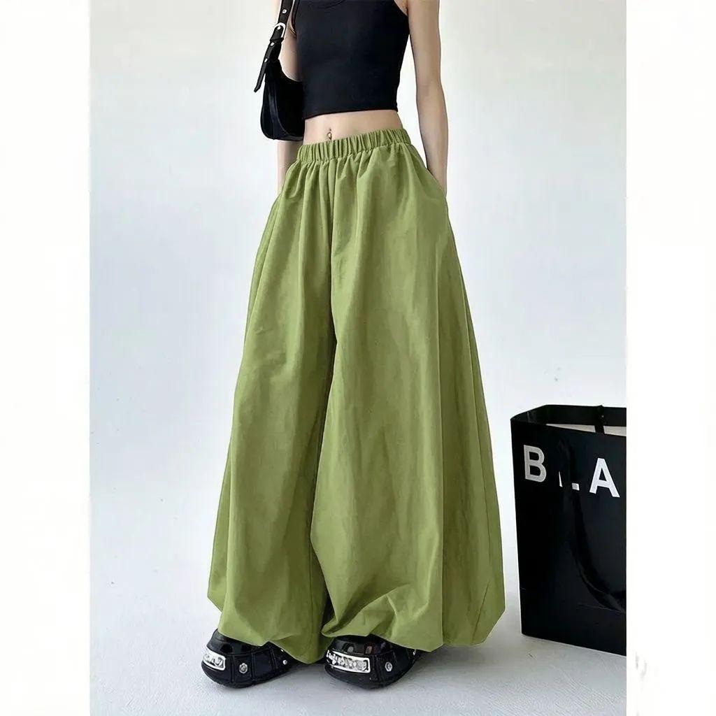 Women's Retro Chinese Lantern High-Waist Joggers – Loose, Slimming, Versatile Summer Pants