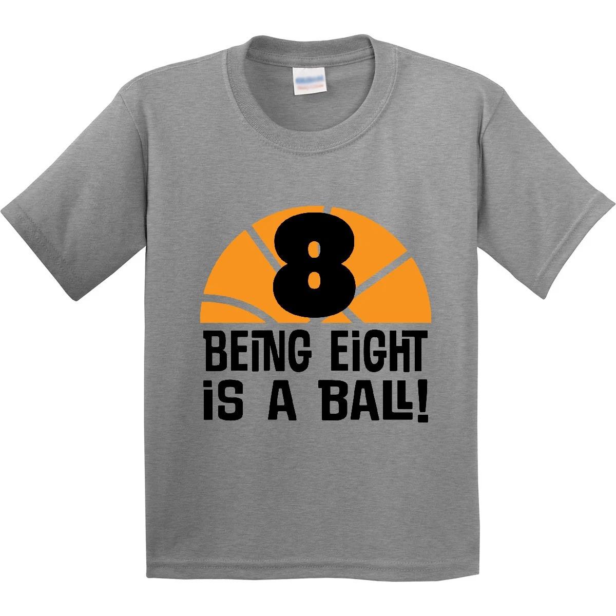 

Inktastic 8th Birthday Basketball Sports Boys Youth kids boys T-Shirt Eight 8 Year Old Im 100