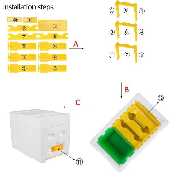 Queen bee breeding Box bee apidea mating nuc hive Queen Rearing nucs Mini bee Hives Beekeeping mating hive Box