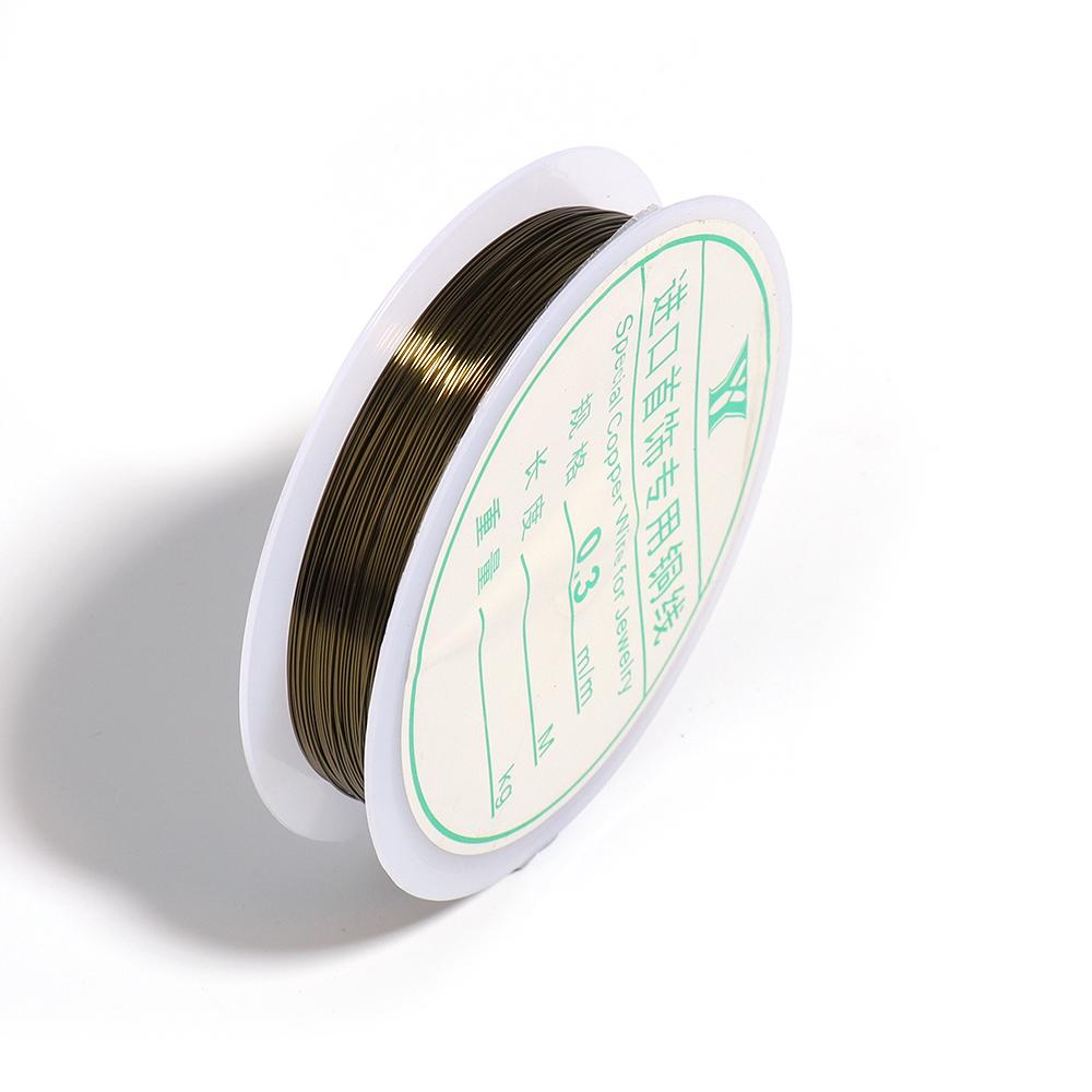 1Roll 0.2/0.25/0.3/0.4/0.5/0.6/0.7/0.8/1mm Sturdy Copper Wire Beading Wire DIY Jewelry Making For Bracelet Necklace Accessories