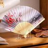 Chinese Hand Fan Stand 2X Chinese Foldable Fan Transparent Acrylic Organizer Shelf Home Decoration Organizer Rack For Home