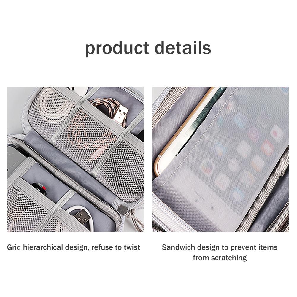 Torba do przechowywania akcesoriów cyfrowych Wielofunkcyjna wodoodporna torba wykończeniowa Pudełko Dysk twardy Kabel do transmisji danych Zestaw słuchawkowy U Disk