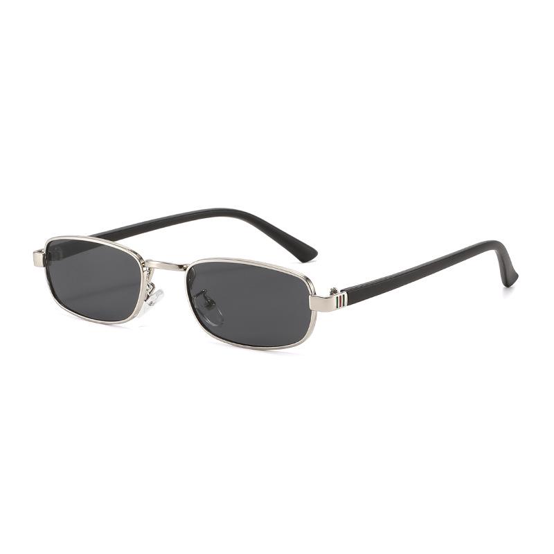 Vintage European & American Small Square Metal Sunglasses - Women's Trendy, Versatile Retro Style