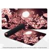 Large XXL Mousepad Cherry Blossom Falling Petals Full Moon Art Deskpad Overlock Stitched Non‑Slip Rubber Keyboard Mouse Mats