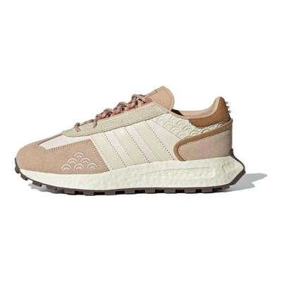 Oryginalne Retropy Retro Skórzane Trwałe Niskoprofilowe Buty do Biegania Trampki Unisex Brązowe Białe IF4324