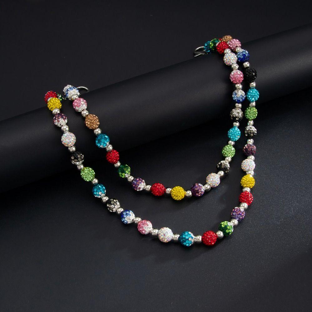 Jeans Chain Punk Belt Chain Gothic Pants Chain Goth Colorful Rhinestone Bead Waist Chain  Female
