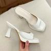 Thick-heeled Fairy Height-increasing Cool Slippers, Female Outer Wear Summer New Niche Comfortable High-heeled Cool Slippers