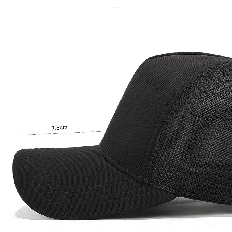 Solid Color Big Head Circumference Solid Color Cap Outdoor Men's Baseball Cap Sun Hat