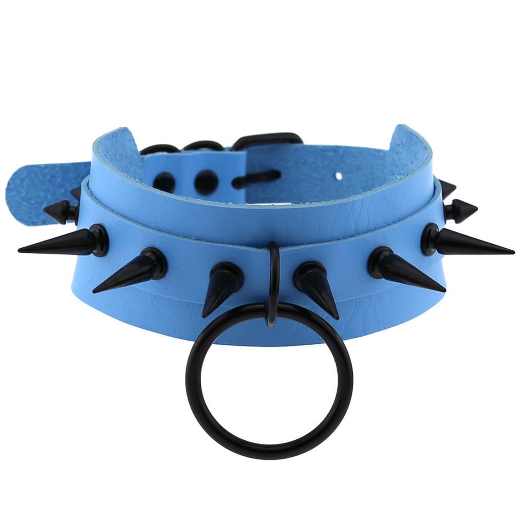 Black Choker Spiked Necklace For Women Cosplay Collar Girls Party Club Chockers Gothic Jewelry Emo Accessories