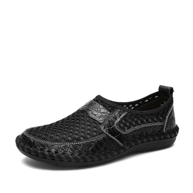 Men Summer Casual Hollow Out Mesh Shoes Breathable Outdoor Rubber Sole Sneakers Lightweight Footwear