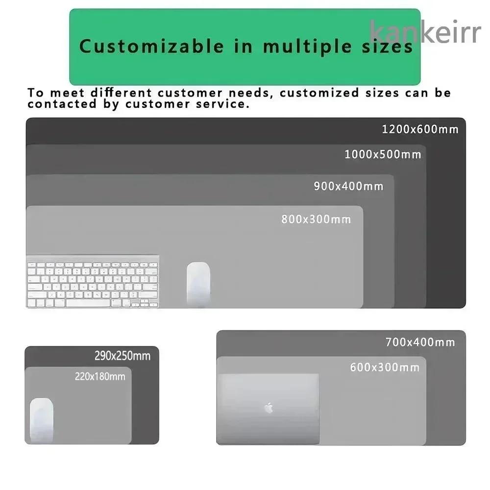 Koi Yinyang Black and White Mouse Pad Large Mausepad XL Deskmat Gray Keyboard Mouse Mat 1000x500 Carpet Extended Pads for Office