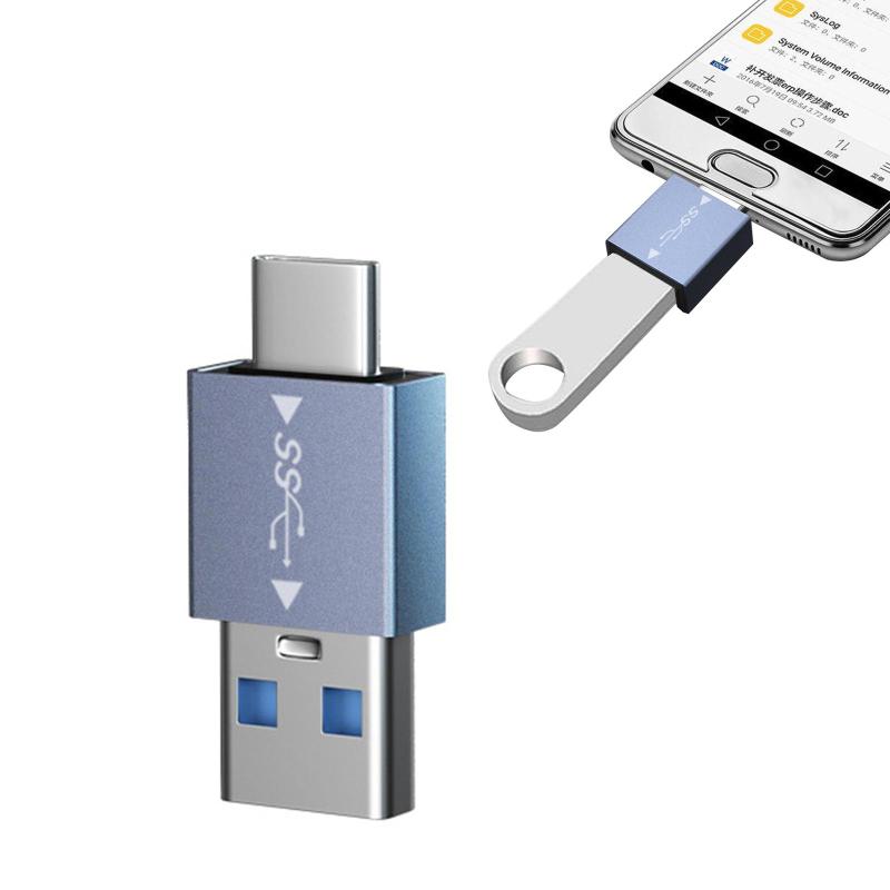 Usb-C Male To Usb-A Male Otg Adapter C Male To A Female 3D Elbow Converter For Charging Data