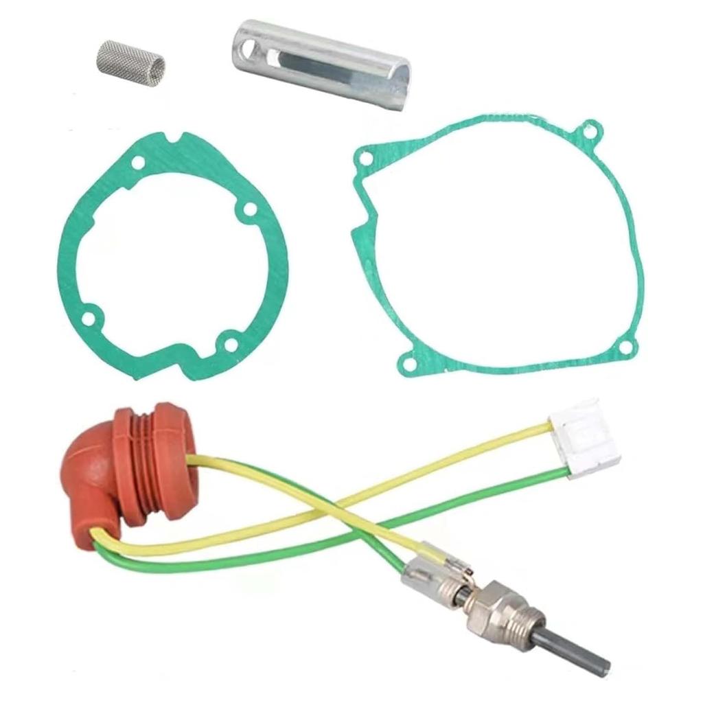 5Pcs Car 12V Glow Plugs Set Car Air-Diesel-Gasket+Ceramic Glow Plug Kit For Chinese Diesel Heater 5-8KW