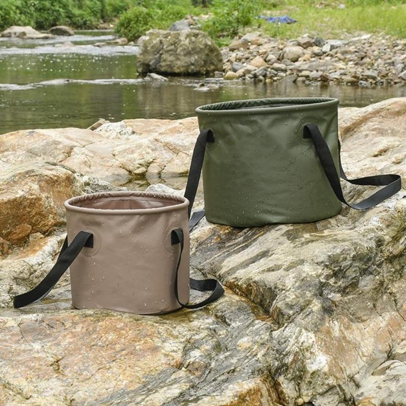 Heavy Type Folding Water Bucket Portables Outdoor Bucket Durability Water Bucket For Family Trip And Fishing