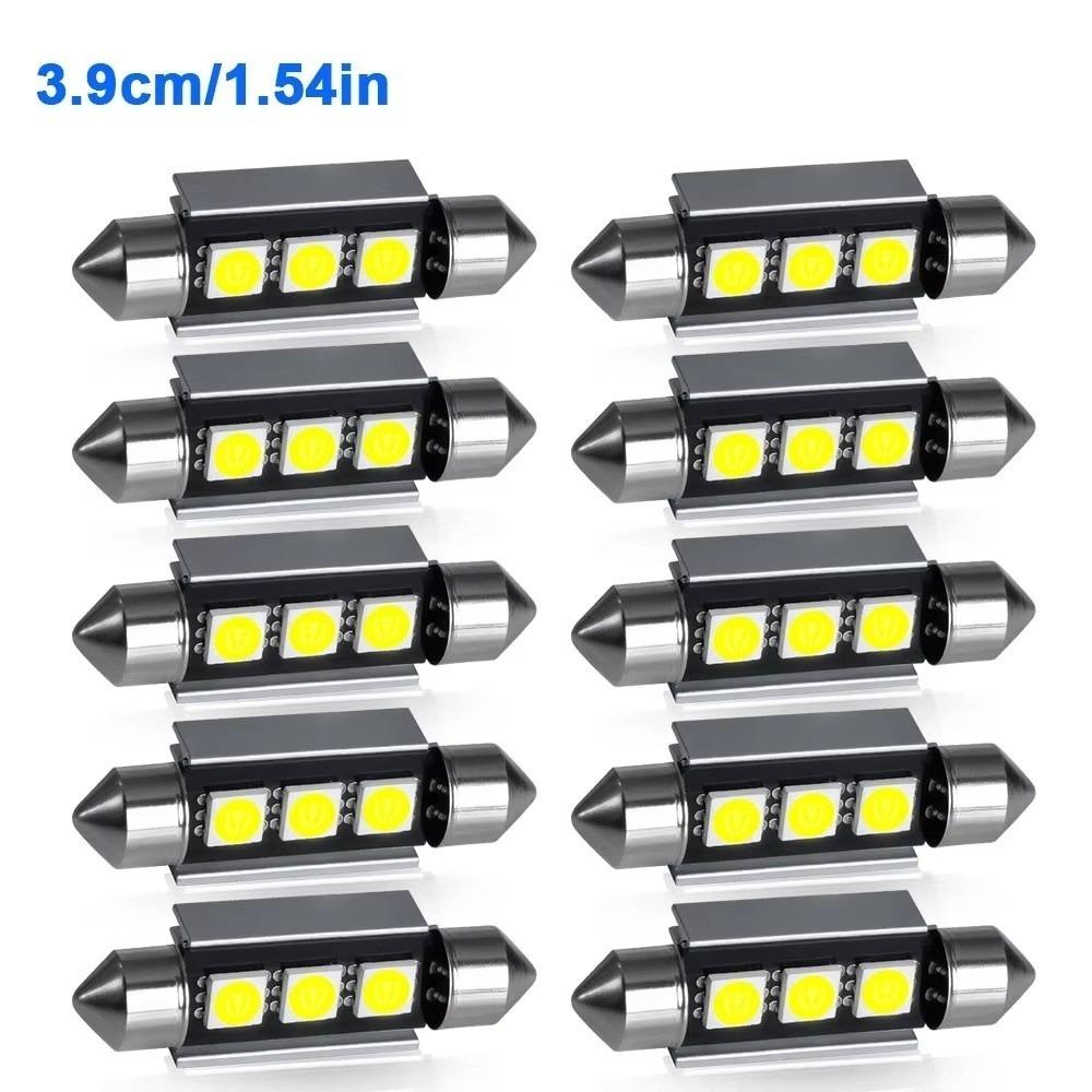 

10 Pcs 31/36/39/41MM Car Dome Light 300LM White Light Reading Lighting Bulbs 12V Festoon LED Bulbs Vehicle Lighting 39mm