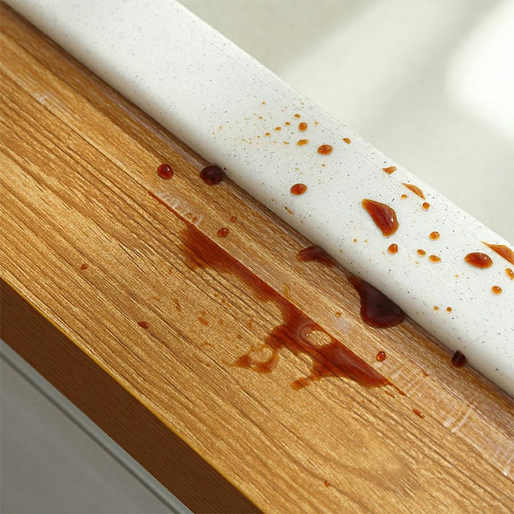 0.8mm Thick Kitchen Sink Mildew-Proof Tape Transparent Single-Sided Waterproof Anti-Oil Seam Sticker, 3cmx3m