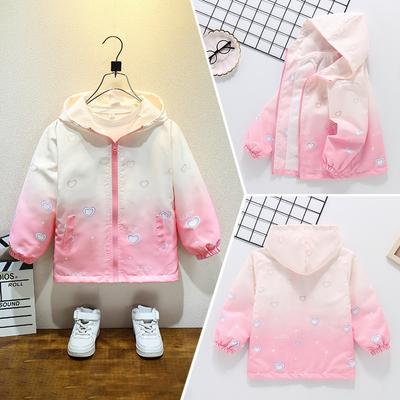 Girls Casual Storm Jacket Autumn Winter Girls Fashion Windproof Sports Hooded Coat