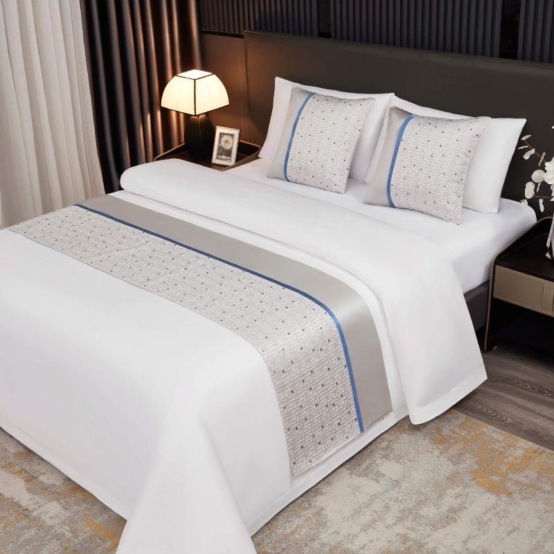 Light Luxury High-end Hotel Bed Flags Vintage Decorative Scarves Bedding Same Style Pillowcase European Style Wedding Room Home Decorat Bed Tail Towel