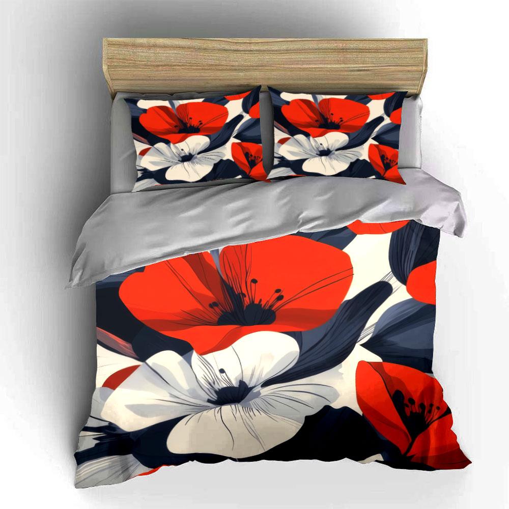 Elegant Floral Three-Piece Set For Decor Kid'S And Adults' Bedroom Decor, Exquisite Three-Piece Bedding Set Gift