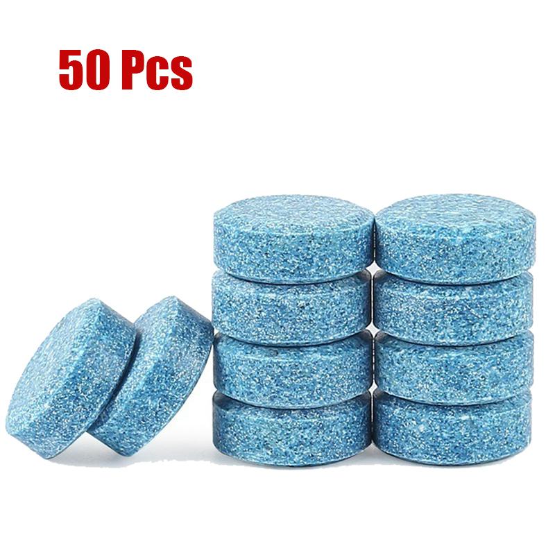 30/50Pcs Car Solid Cleaner Windscreen Cleaner Wiper Effervescent Tablets Auto Glass Water Toilet Cleaning Car Accessories