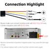Car MP3 Radio 1 DIN Car Bluetooth Player 7 Colorful Lights Stereos for Car Universal 12V FM Music Radio with Steering Wheel Controller USB Charging