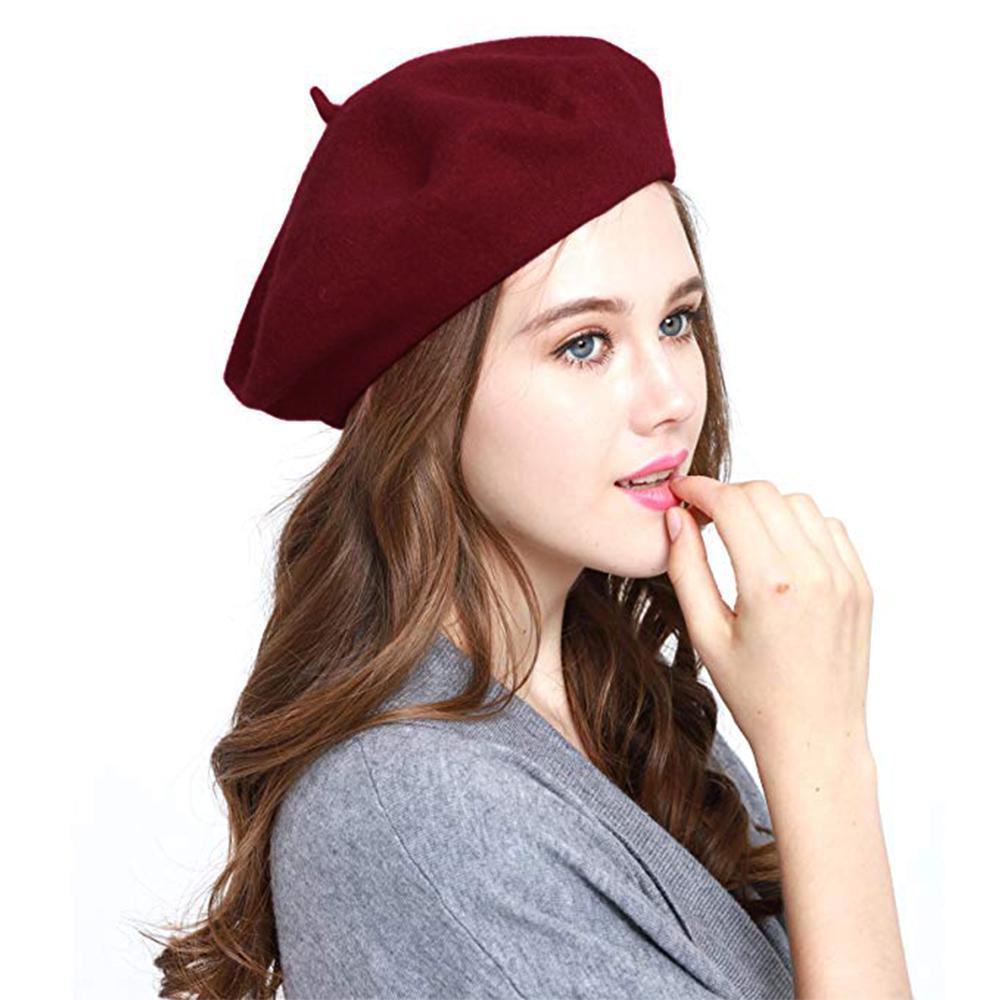 AWOCAN Baskenmütze Damen Mit Perlen - Elegante Französische Mütze