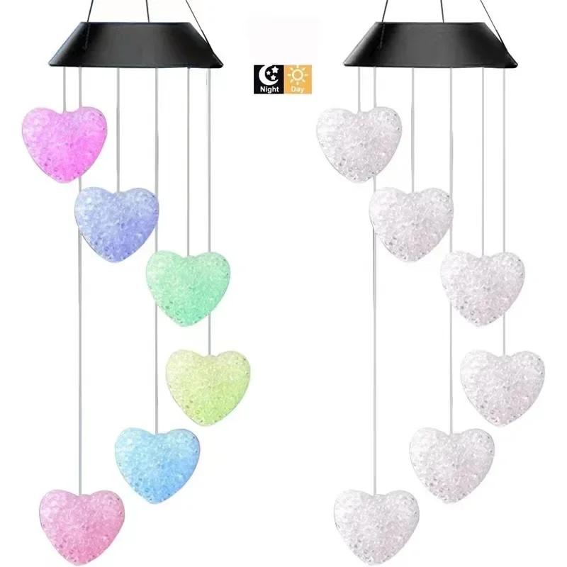 Solar Wind Chime Lamp LED Pendant Lamp Color Change Waterproof Decorative Lamp Outdoor Park Courtyard Balcony Garden Decoration