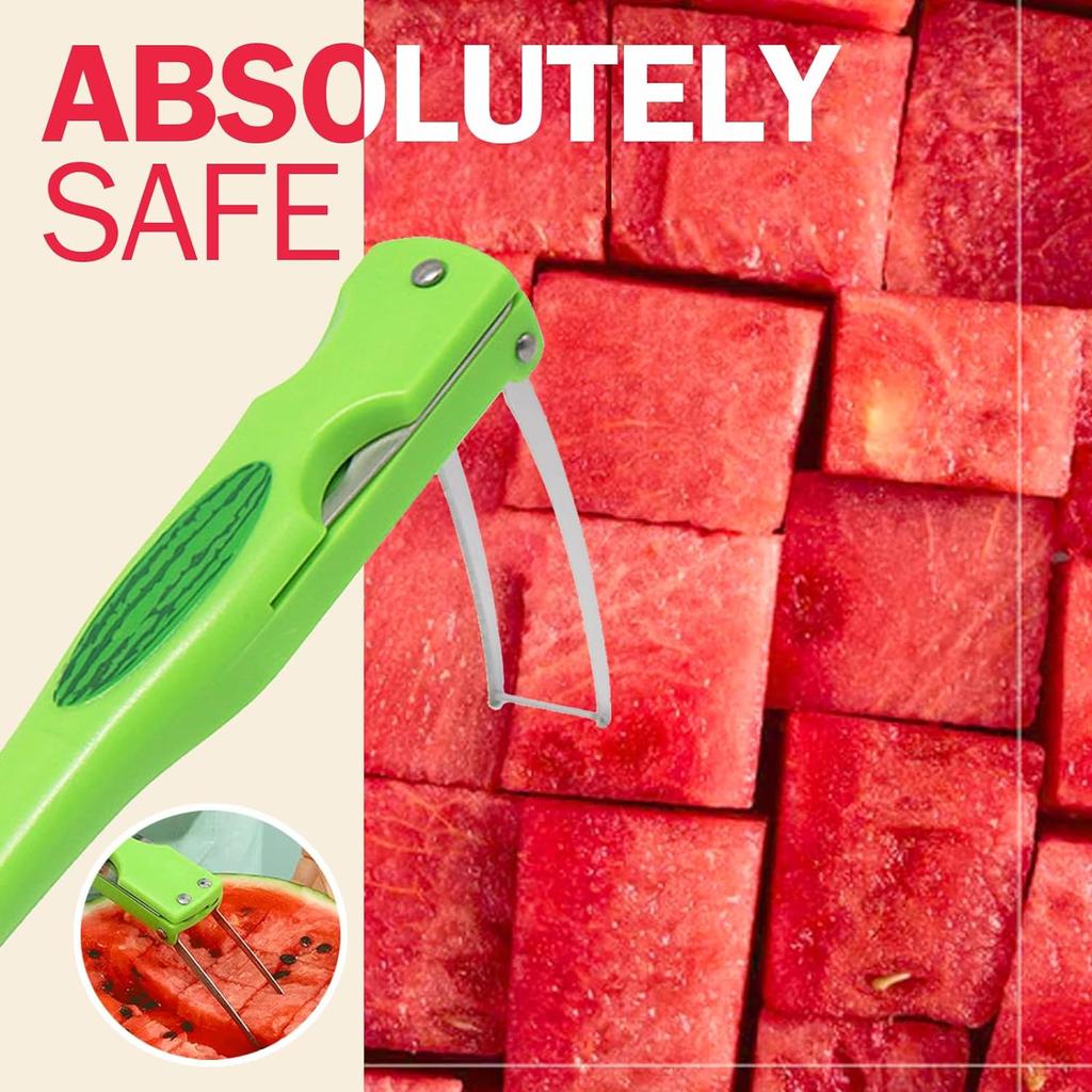 Watermelon Cutter Slicer with Melon Baller Scoop Set, Fruit Scooper Knife for Dig Pulp Separator, Watermelon Knife Fruit Cutters Shapes