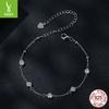 Simple Classic Gypsy Moissanite Bracelet, Light Luxury Fashion S925 Sterling Silver Romantic Bracelet