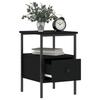 VidaXL Table de chevet noir 34x36x50 cm bois d’ingénierie 826043