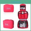 Spacious Travel Cosmetic Bag Cube Shaped High Density Oxford Cloth For Bathroom Bedroom