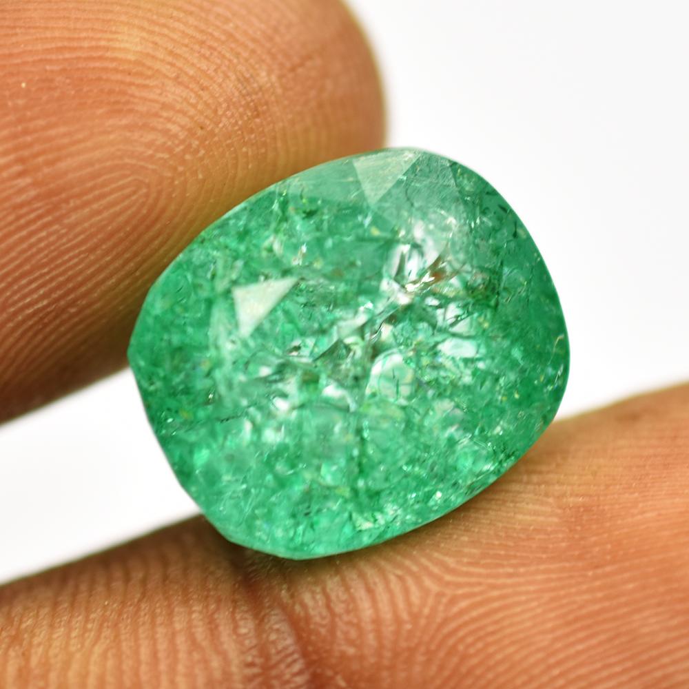 STUNNING Natural EMERALD Green Cushion Cut 18.45 Ct Certified Loose Gemstone